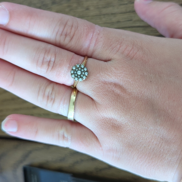 Antique vintage seeded pearl 14k gold ring - Picture 4 of 5